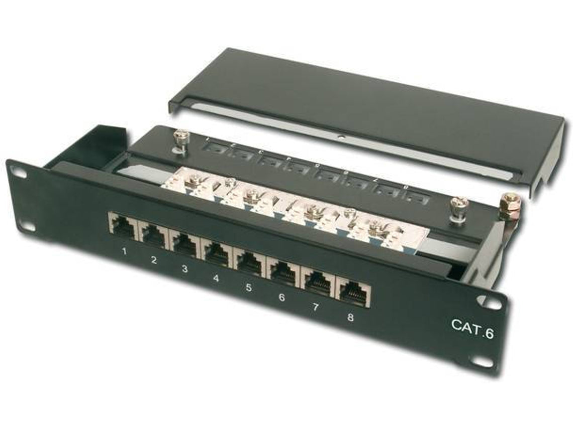 PANEL 1U CON 8 RJ45 STP CAT 6