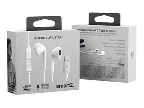 Energy Smart 2 Type C - In-ear headphones with microphone - ear bud - with cable - USB-C - white