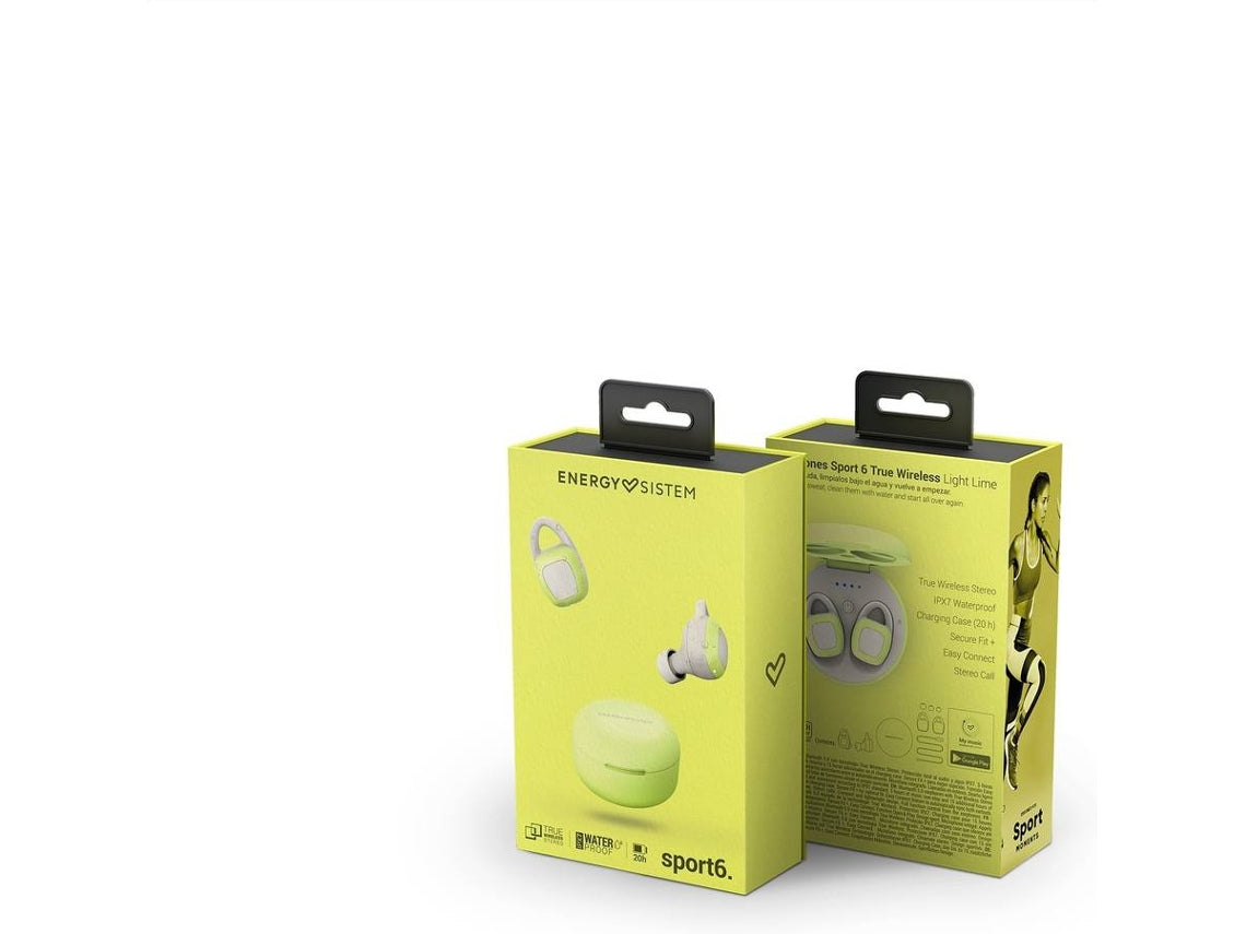 Energy Sport 6 - Wireless headphones with microphone - in-ear - bluetooth - light lime