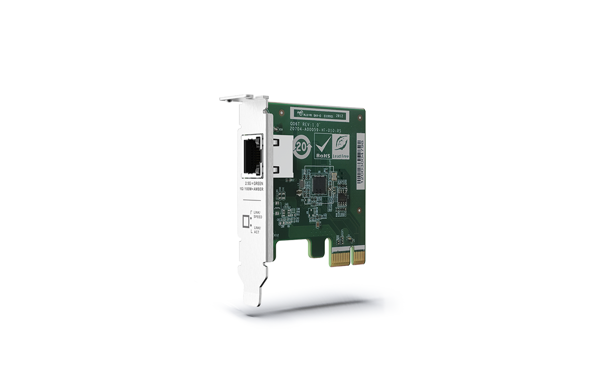 QNAP QXG-2G1T-I225 - Adaptador de red - PCIe 2.0 - 2.5GBase-T x 1 - para QNAP TDS-16489U R2, TS-1232, 253, 453, 473, 832, 853, 877, 977, TVS-2472, 673 , 872, 873 (QXG-2G1T-I225)