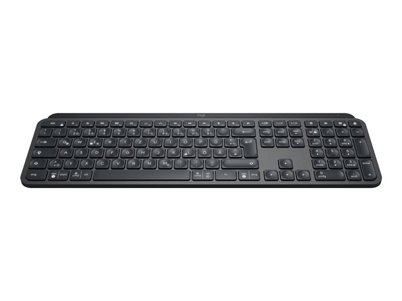 Logitech MX Keys - Teclado - Retroiluminación - Bluetooth, 2,4 GHz - QWERTZ - Suizo - grafito (920-009407)