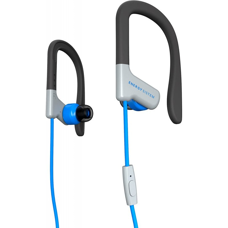 Energy Sport 1 - Auscultadores intra-aurais com microfonoe - intra-auricular - montagem sobre a orelha - com cabo - macaco de 3,5 mm - azul