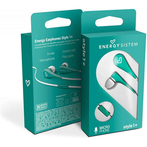 Energy Style 1+ - Auscultadores intra-aurais com microfonoe - intra-auricular - com cabo - macaco de 3,5 mm - menta