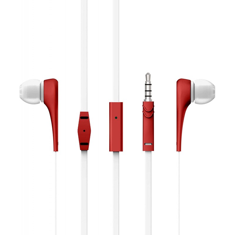 Energy Style 1+ - In-Ear Headphones with Microphone - In-Ear - With Cable - 3.5mm Jack - Red