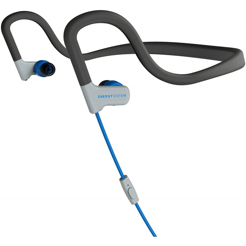 Energy Sport 2 - In-Ear Headphones with Microphone - In-Ear - Under-Neck Mount - With Cable - 3.5mm Jack - Blue