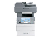 Lexmark X654de - Multifunction printer - B/W - laser - 216 x 356 mm (original) - 216 x 356 mm (media) - up to 53 ppm (copy) - up to 53 ppm (print) - 650 sheets - 33.6 Kbps - USB 2.0, LAN, USB host