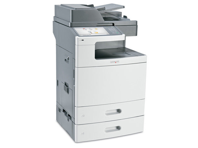 Lexmark X792dte - Impresora multifunción - color - láser - 216 x 355 mm (original) - Legal (soportes) - hasta 47 ppm (copia) - hasta 47 ppm (impresión) - 1750 hojas - 33,6 Kbps - USB 2.0, Gigabit LAN , Puerto USB