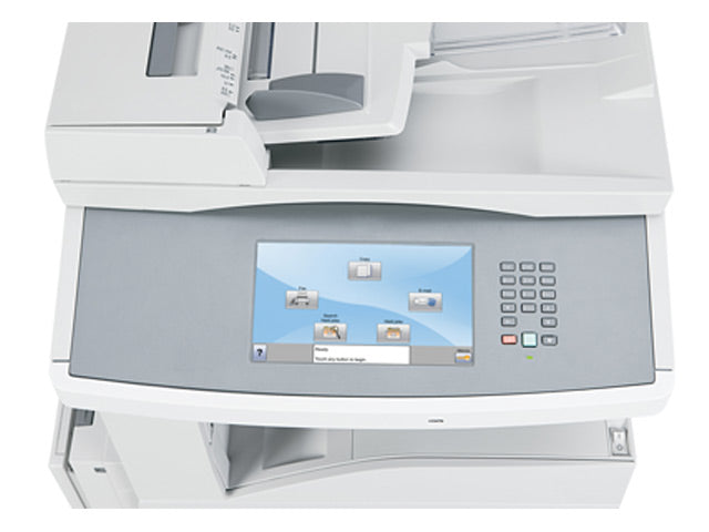 Lexmark X860de 4 - Multifunction printer - B/W - laser - A3/Ledger (297 x 432 mm) (original) - A3/Ledger (media) - up to 35 ppm (copy) - 1100 sheets - 33.6 Kbps - USB 2.0 , Gigabit LAN, USB host