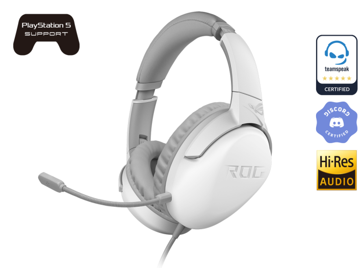 ASUS ROG Strix Go Core Moonlight White - Auriculares - Tamaño Completo - Con Cable - Jack 3.5mm - Moonlight White