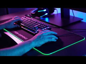 Energy Sistem Gaming P5 RGB - Teclado y Alfombrilla de Ratón Iluminados - con Hub USB - Talla XL