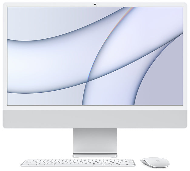 APPLE iMac 24P Retina 4,5K - Apple M1 8c CPU/8c GPU, 16GB, 256GB, Keyboard c/ numérico PT - Silver