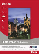 Canon Photo Paper Plus SG-201 - Semi-brilhante - A4 (210 x 297 mm) - 260 g/m² - 20 folha(s) papel fotográfico - para PIXMA iP3680, MG8250, MP198, MP228, MP245, MP252, MP258, MP476, PRO-1, PRO-10, 100, S450