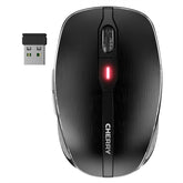 CHERRY MW 8 Advanced - Rato - ergonómico - óptico - 6 botões - sem fios - 2.4 GHz - receptor sem fio USB - preto