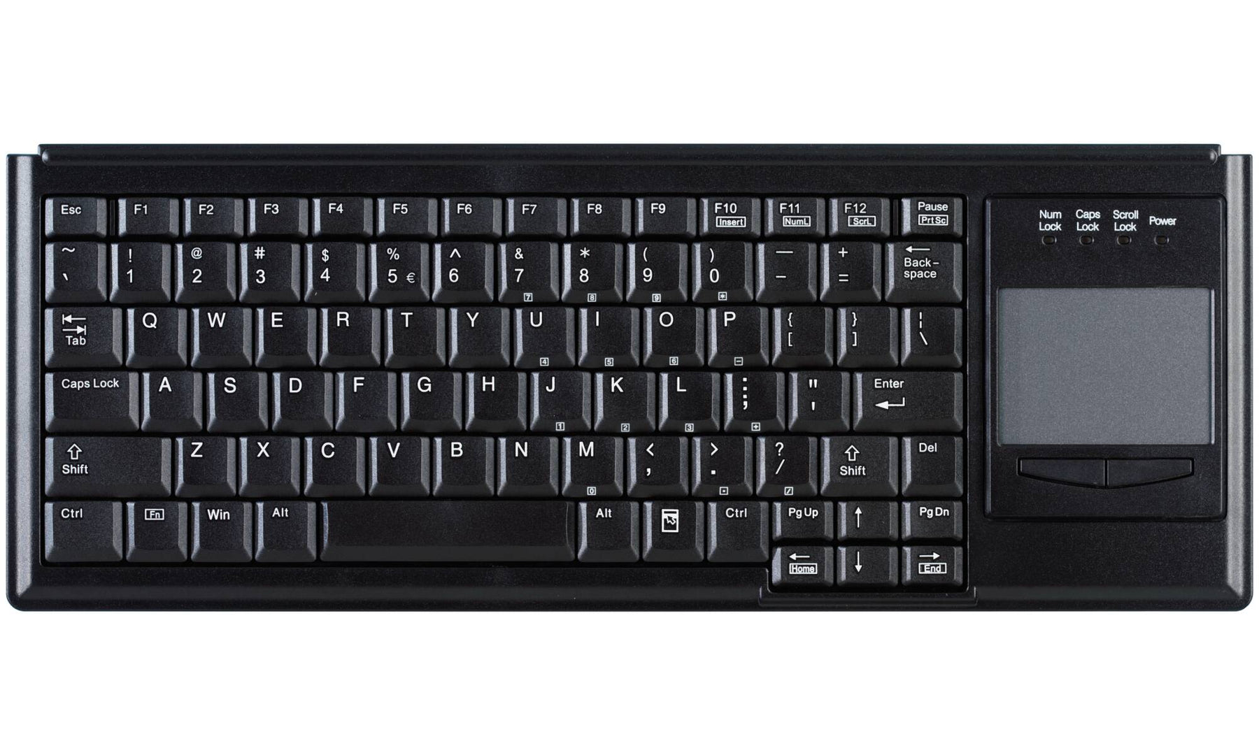 Active Key IndustrialKey AK-4400-G - Teclado - con touchpad - USB - Español - negro