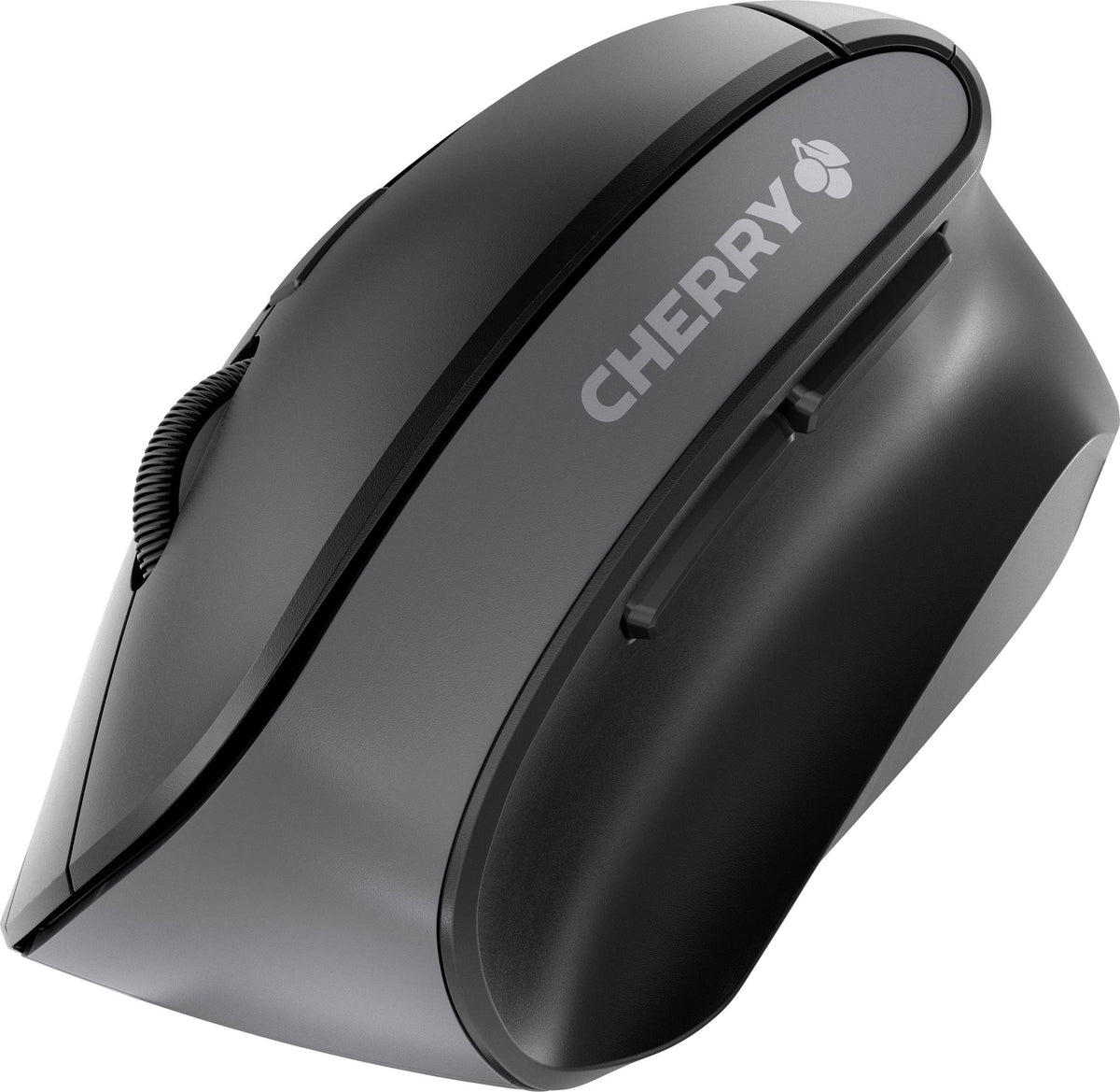 CHERRY MW 4500 - Upright mouse - ergonomic - right hand - optical - 6 buttons - wireless - 2.4 GHz - USB wireless receiver - black