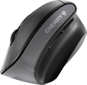 CHERRY MW 4500 - Rato vertical - ergonómico - para direita - óptico - 6 botões - sem fios - 2.4 GHz - receptor sem fio USB - preto