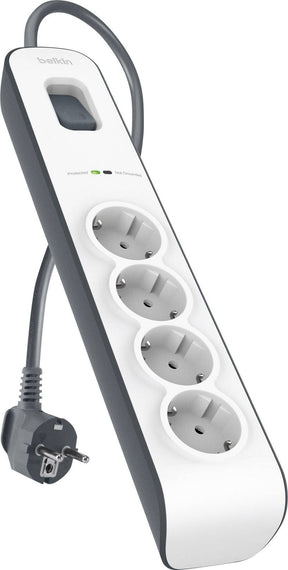 Belkin - Protector contra sobretensiones - Conectores de salida: 4 - Alemania