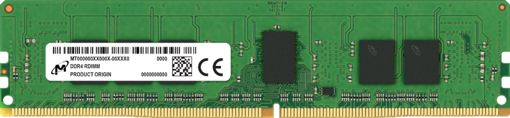 Micron - DDR4 - module - 16 GB - 288-pin DIMM - 3200 MHz / PC4-25600 - CL22 - 1.2 V - registered - ECC (MTA9ASF2G72PZ-3G2B1R)