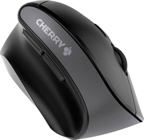 CHERRY MW 4500 LEFT - Upright mouse - ergonomic - left-facing - optical - 6 buttons - wireless - 2.4 GHz - USB wireless receiver - black