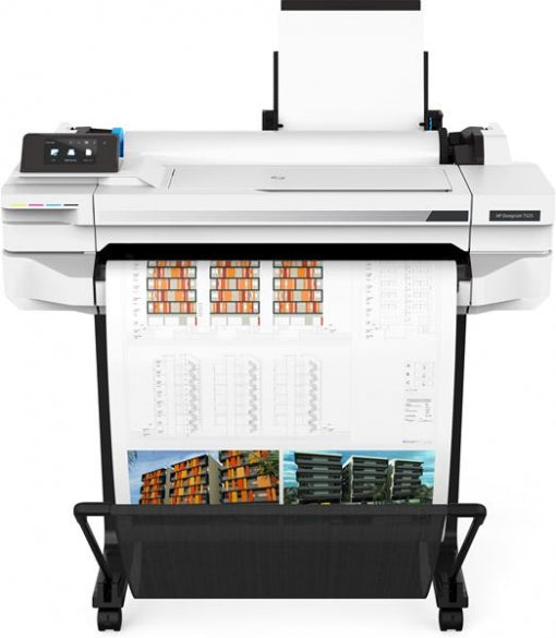 HP DesignJet T525 - Impresora de gran formato de 24" - color - inyección de tinta - A1, ANSI D, rollo (61 cm x 45,7 m) - 2400 x 1200 ppp - hasta 0,58 min/página (mono)/ hasta 0,58 min/página ( color) - USB 2.0, LAN, Wi-Fi - cortador