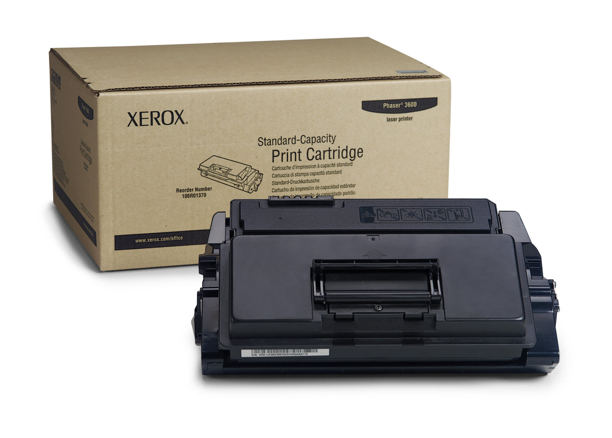 Xerox - Black - original - toner cartridge - for Phaser 3600/YDN, 3600B, 3600DN, 3600EDN, 3600N
