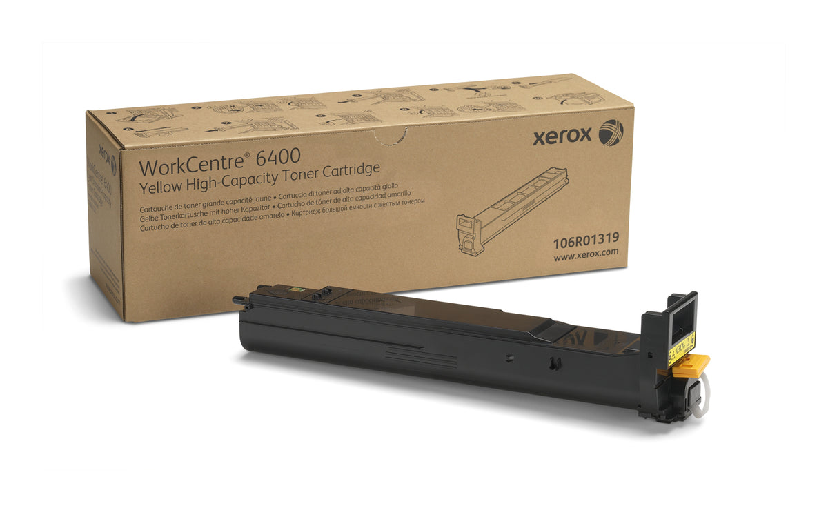 Xerox - High Capacity - Yellow - Original - Toner Cartridge - for WorkCentre 6400, 6400/XFM, 6400S, 6400SFS, 6400X, 6400XF, 6400XM