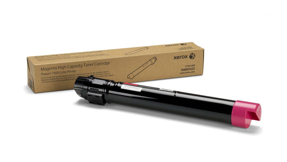 Xerox - High Capacity - Magenta - Original - Toner Cartridge - for Phaser 7500/YDX, 7500DN, 7500DNZ, 7500DT, 7500DX, 7500N, 7500V/DT, 7500V/DX, 7500V/N