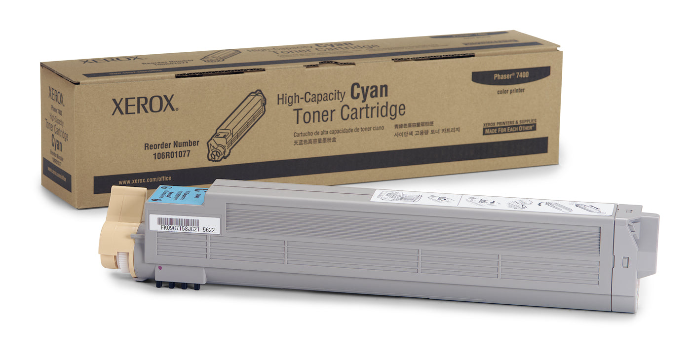 Xerox Phaser 7400 - Alta capacidade - azul cyan - original - cartucho de toner - para Phaser 7400