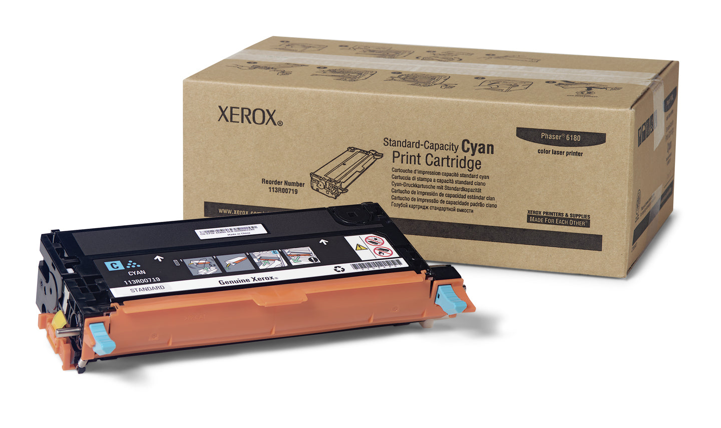 Xerox Phaser 6180MFP - Cyan Blue - Genuine - Toner Cartridge - for Phaser 6180DN, 6180MFP/D, 6180MFP/N, 6180N