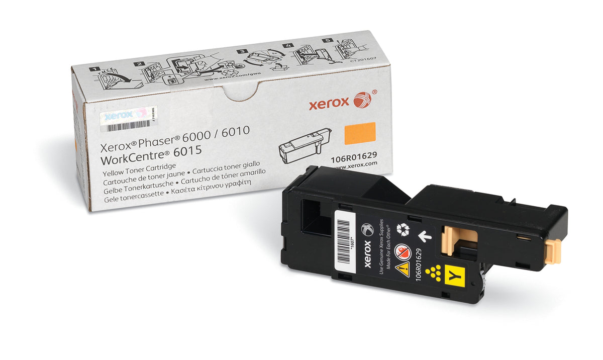 Xerox Phaser 6010 - Amarillo - Original - Cartucho de tóner - para Phaser 6000, 6010, 6010N, WorkCentre 6015B, 6015N, 6015NI, 6015V_BC, 6015V_NIC
