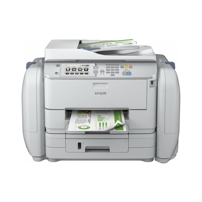 Epson WorkForce Pro WF-R5690DTWF Flex - Impresora multifunción - Color - Inyección de tinta - A4 (210 x 297 mm), Carta A (216 x 279 mm) (original) - A4/Legal (soportes) - hasta 19 ppm (copia) - hasta 20 ppm (impresión) - 580 hojas - 33,6 Kbps - USB 2.0, G