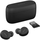 Jabra Evolve2 7 UC - Auscultadores sem fios com microfonoe - intra-auricular - bluetooth - cancelamento de ruído activo - USB-A via adaptador Bluetooth - isolamento de ruído - preto