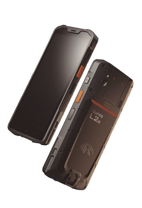 SUNMI L2S RFID PDA con escáner Zebra 4710 2D y correa de mano - Android 9.0 IP65 3GB+32GB + NFC + Cam 13M