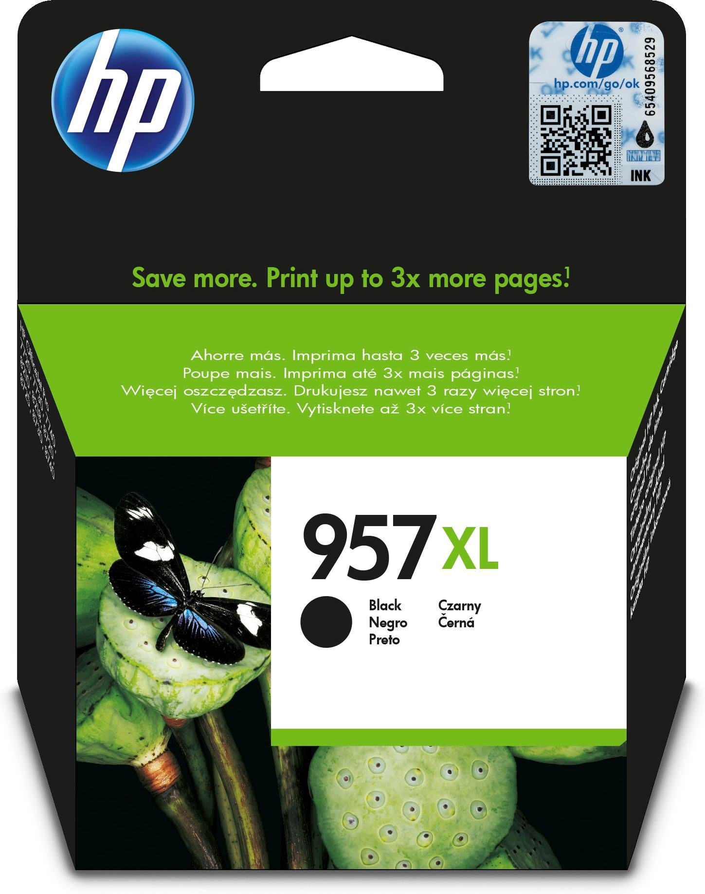 HP 957XL - 63.5 ml - Extra High Yield - black - original - blister pack - ink cartridge - for Officejet Pro 7720, 7730, 7740, 8210, 8218, 8720, 8725, 8728, 8730, 8740, 8745