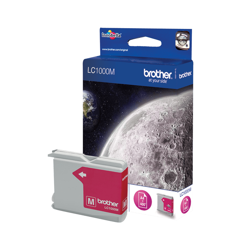 Brother LC1000M - Magenta - original - ink cartridge - for Brother DCP-350, 353, 357, 560, 750, 770, MFC-3360, 465, 5460, 5860, 660, 680, 845, 885 (LC1000M)