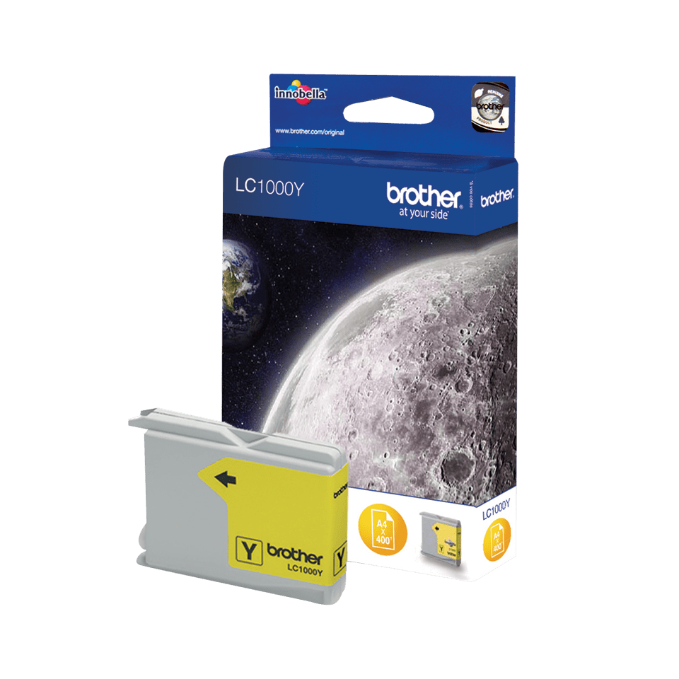 Brother LC1000Y - Yellow - original - ink cartridge - for Brother DCP-350, 353, 357, 560, 750, 770, MFC-3360, 465, 5460, 5860, 660, 680, 845, 885 (LC1000Y)