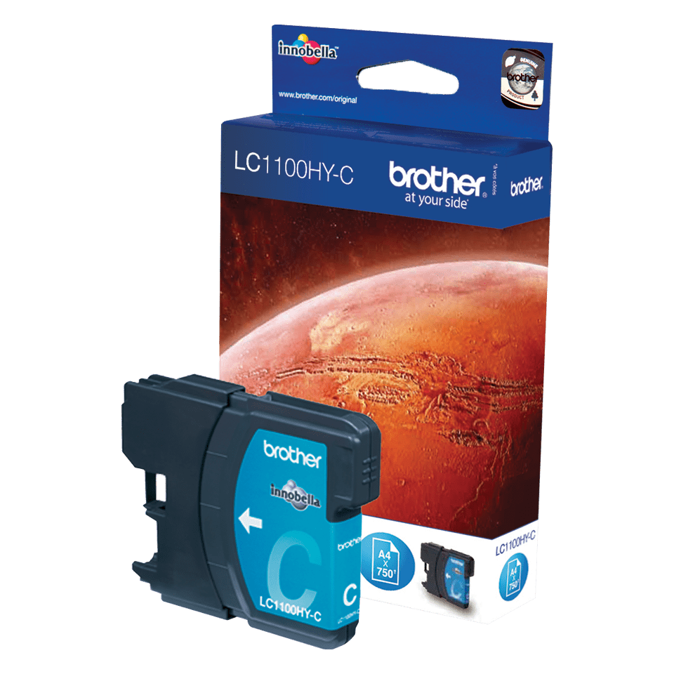 Brother LC1100HYC - High Performance - cyan blue - original - ink cartridge - for Brother DCP-6690CW, MFC-5890CN, MFC-6490CW (LC1100HYCBPDR)