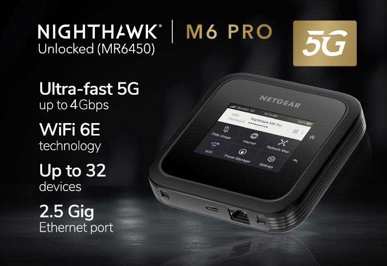 ROUTER MÓVIL NIGHTHAWK M6-WIFI 5G (MR6450-100EUS)