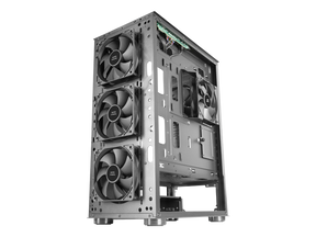 MARS GAMING MC-PRO2 E-ATX XL CASE, 5X 12CM PRO FAN, CPU FREEZER, GLASS, FRONT MESH, BLACK (MCPRO2)