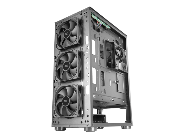 MARS GAMING MC-PRO2 E-ATX XL CASE, 5X 12CM PRO FAN, CPU FREEZER, VIDRIO, MALLA FRONTAL, NEGRO (MCPRO2)