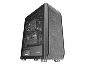 MARS GAMING MC-PRO2 E-ATX XL CASE, 5X 12CM PRO FAN, CPU FREEZER, VIDRIO, MALLA FRONTAL, NEGRO (MCPRO2)