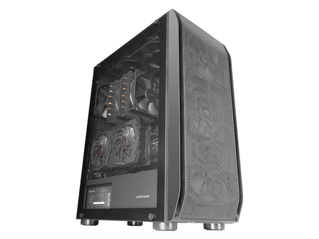 Caixa MARS GAMING MC-PRO2 E-ATX XL CASE, 5X 12CM PRO FAN, CPU FREEZER, GLASS, FRONT MESH, BLACK (MCPRO2)