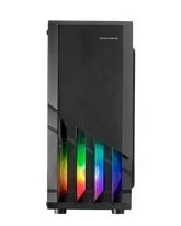 BOX MARS GAMING MC-X2 ATX CASE, METAL FRONT, 2X12CM FRGB FAN, WINDOW, USB3.0, BLACK (MCX2)