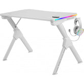 Mesa MARS GAMING MGD RGB GAMING DESK, RGB CHROMA, FIBRA DE CARBONO, AURICULARES Y COPA HDR, BLANCO (MGDRGBW)