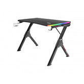 MARS GAMING MGD RGB Gaming Table, RGB Chroma, carbon fiber, headset &amp; cup holder (MGDRGB)