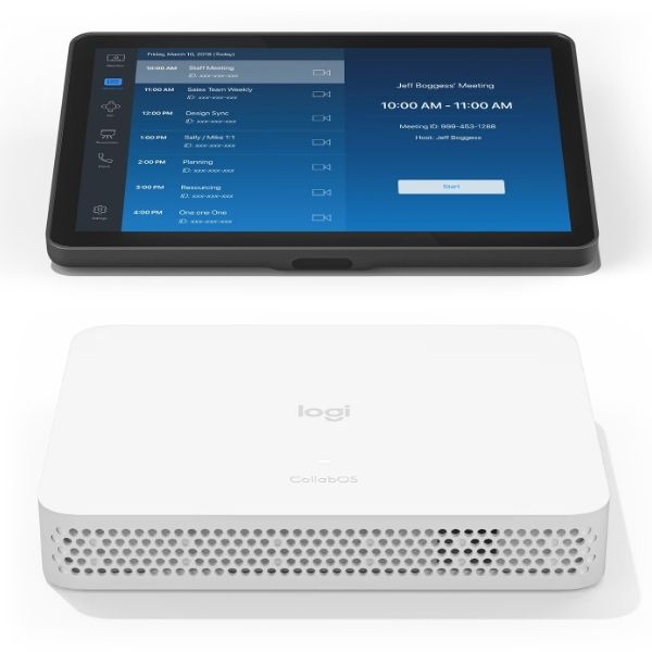 Logitech Room Solutions con Logitech RoomMate Universal incluye todo lo que necesita para crear salas de conferencias con una o dos pantallas. El paquete 'Base' viene preconfigurado con una PC Logitech RoomMate aprobada por Zoom, Windows 10 IOT Enterprise