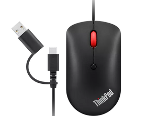 RATÓN COMPACTO CON CABLE USB-C THINKPAD (4Y51D20850)