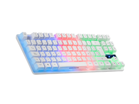 Teclado MARS GAMING MK02 TKL KEYBOARD H-MECH RED, RAINBOW RGB, WHITE, PORTUGUESE (MK02WPT)