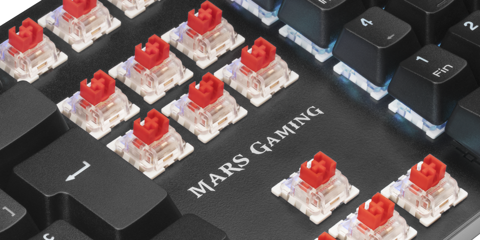 Teclado MARSGAMING MK5 RGB FULL MECHANICAL KEYBOARD, OUTEMU SQ BLUE PT + US- MK5BPT (MK5BPT)