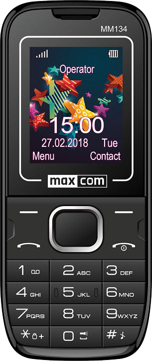 Maxcom Classic MM134 1.77" Dual SIM 2G Black Cell Phone (MM134Black)